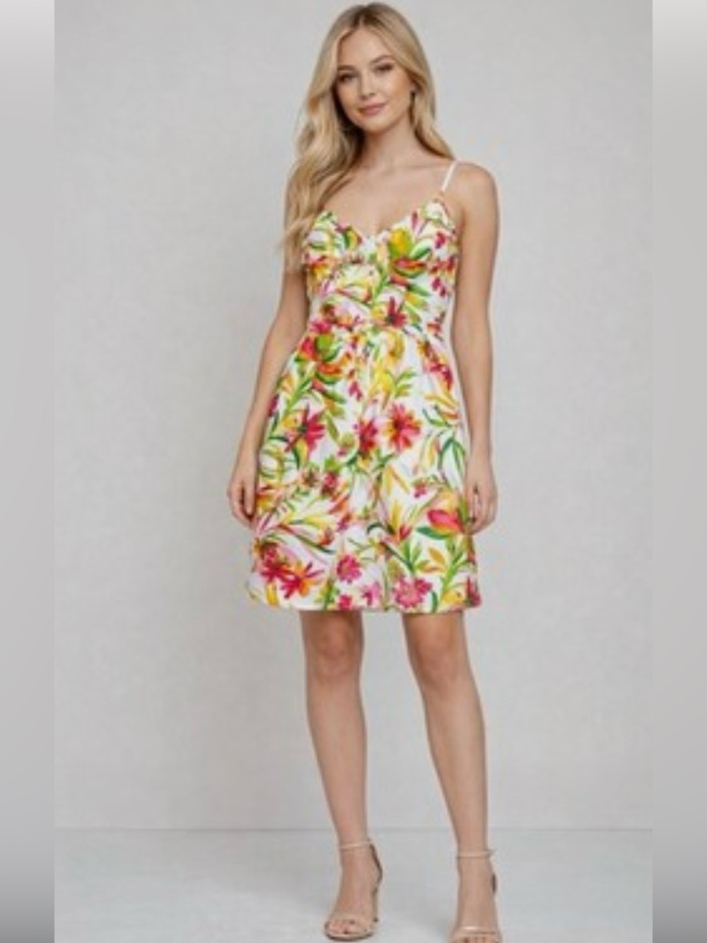 J Crew Floral  Spaghetti Strap Sundress